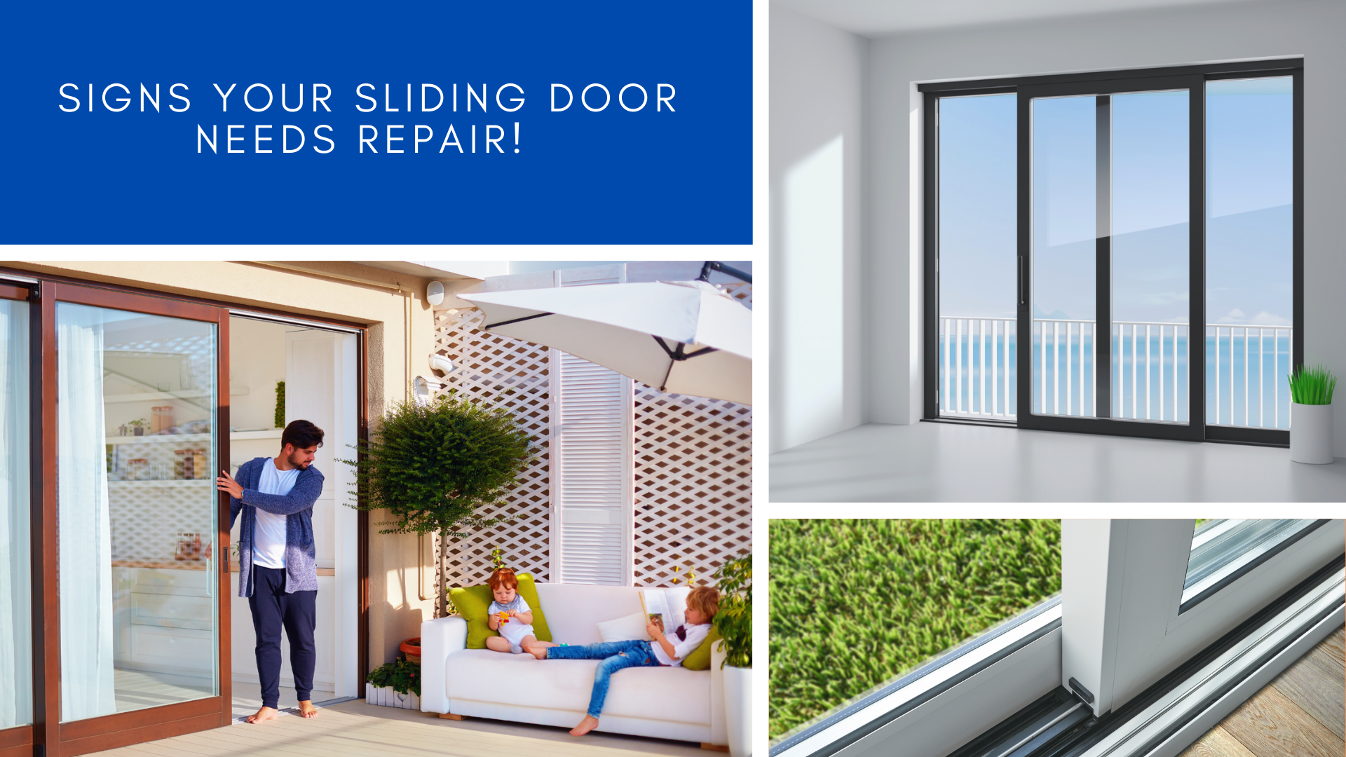 Signs Your Sliding Door Needs Repair! Without routine maintenance and repair, sliding doors can quickly become a safety hazard.