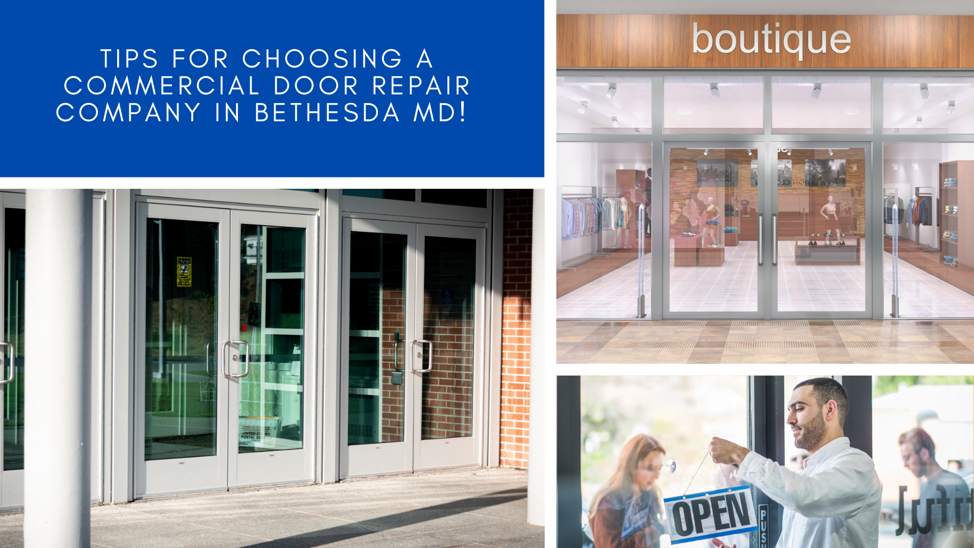 Tips for choosing a Commercial Door Repair Company in Bethesda MD! Tips for choosing a Commercial Door Repair Company in Bethesda MD!