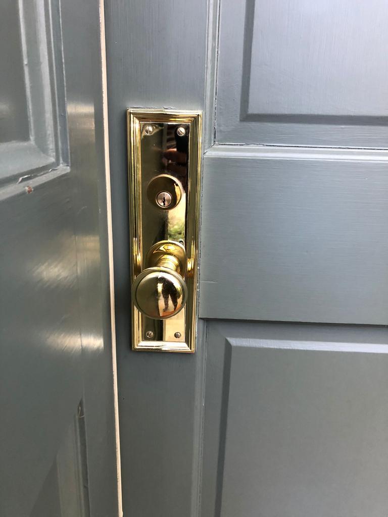 Handleset Door Lock Silver Spring