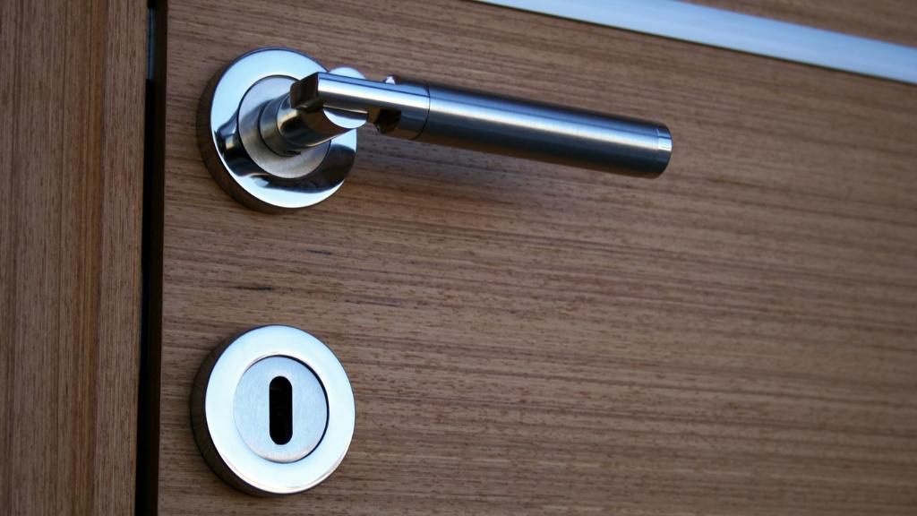 A smart lock in chrome finish