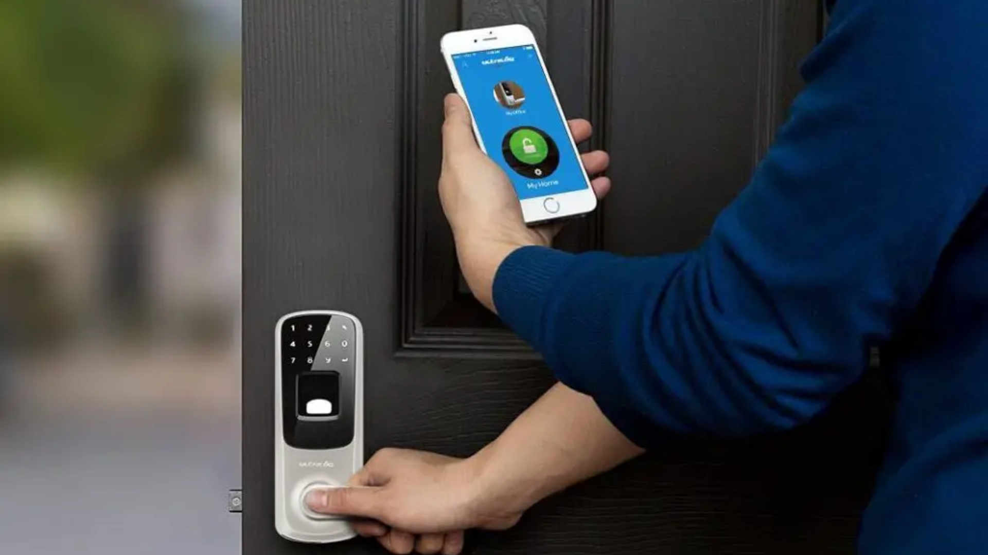 A homeowner is setting up a smart lock to control access after a lock change.