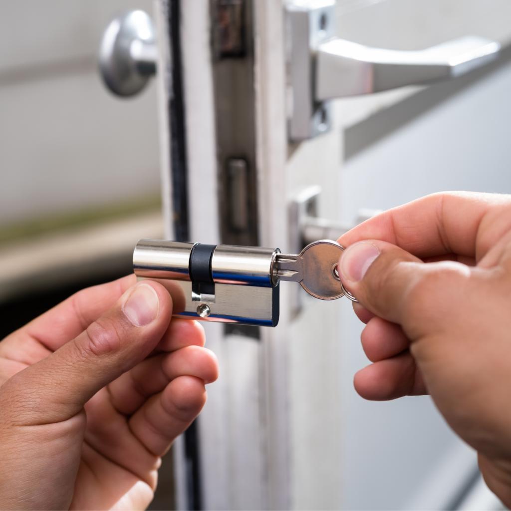 MacArthur Locks & Doors technician handling lock rekeying in Virginia