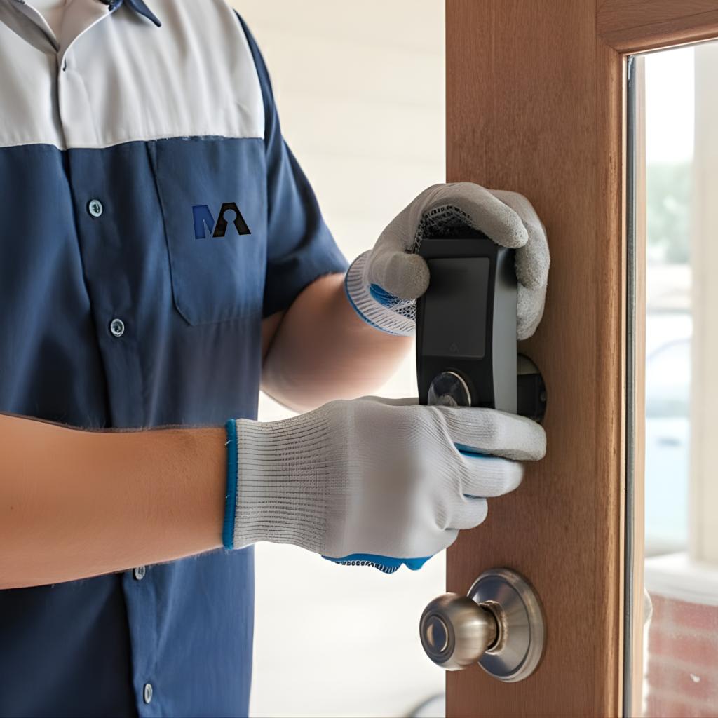 Smart lock installation on a DC rowhouse