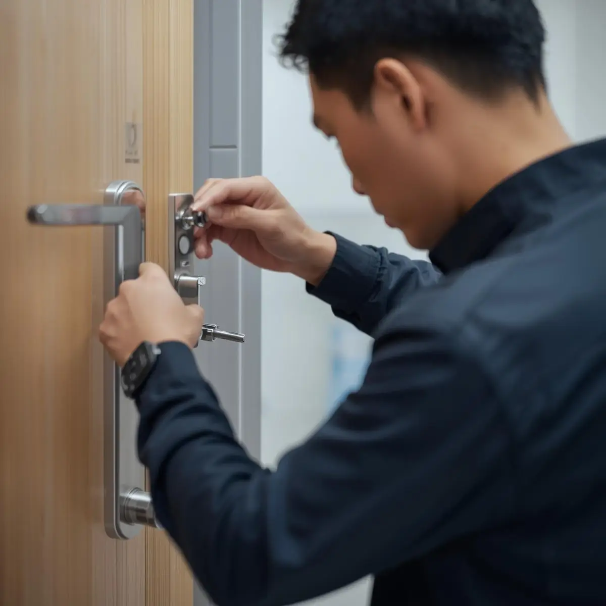 MacArthur-Technician-Repairing-door-lock