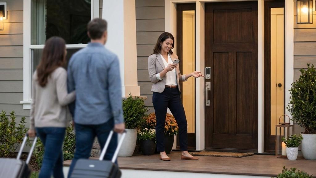 Airbnb host ensures property security with smart lock and remote access