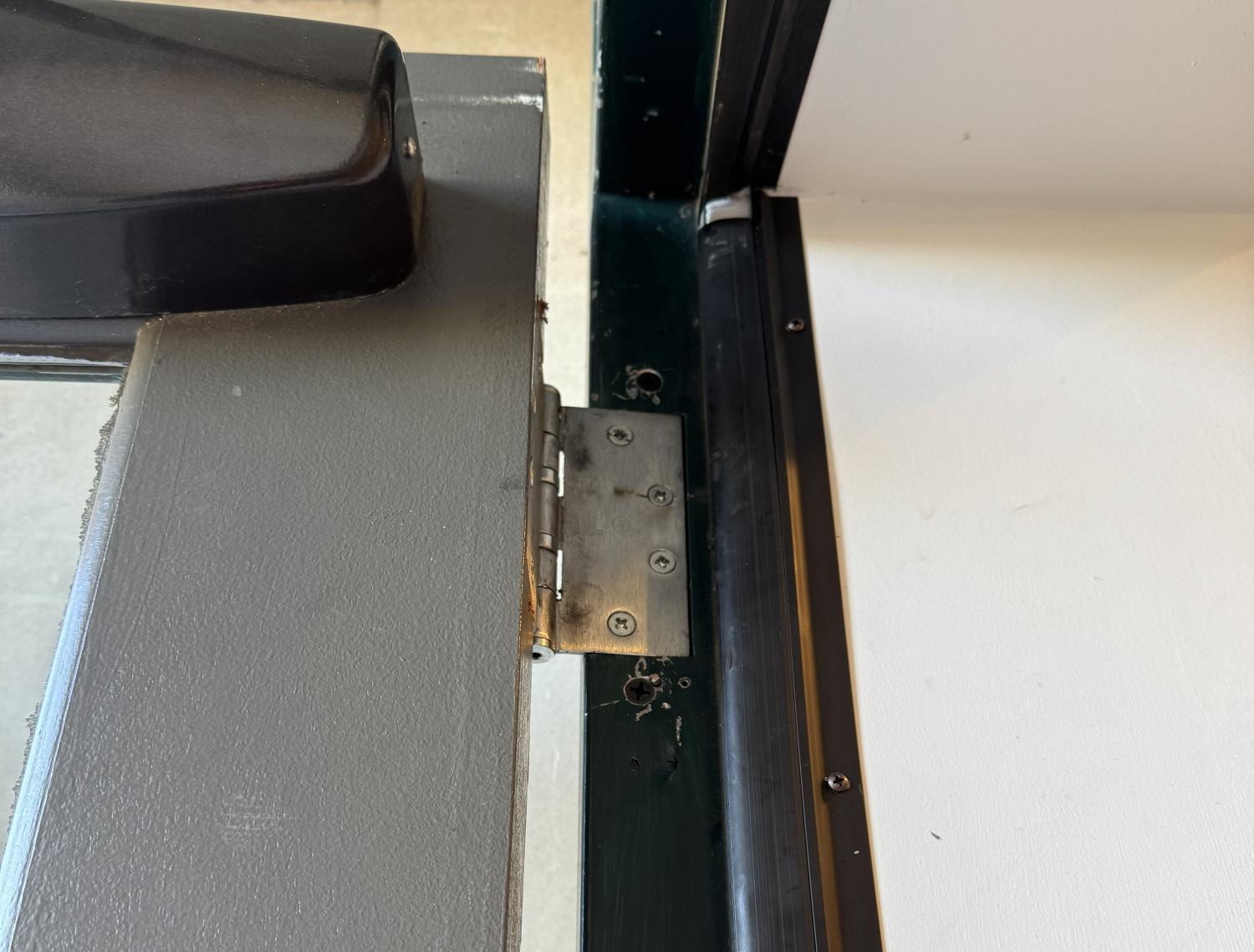 door hinge installation